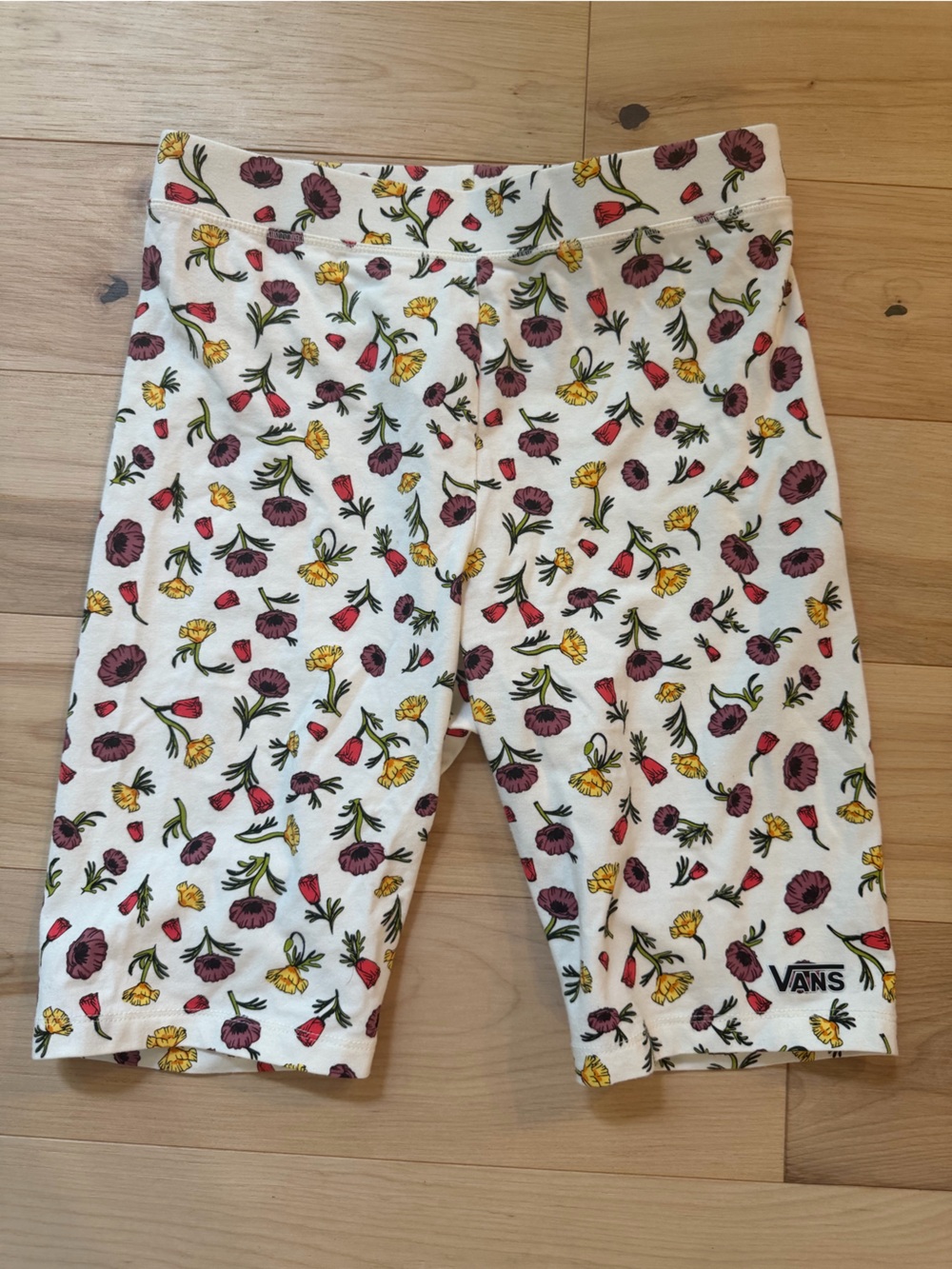 Vans White Biker Shorts with Multicolor Florals